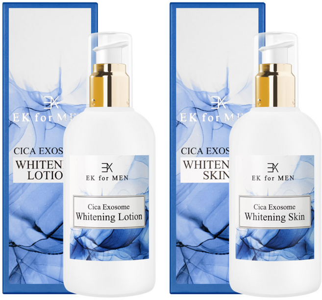 이케이포맨 시카엑소좀 화이트닝 2종세트 남성 스킨 로션 신제품 미백 기미 잡티 피부톤 개선 진정 보습 프리미엄 기능성 천연제품