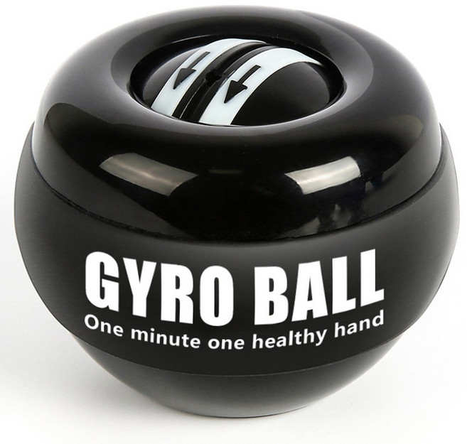 자이로볼 전완근 손목 근력 강화 운동기구 악력 팔 근육 팔씨름 스트레칭 오토볼, 1개, 투명블랙