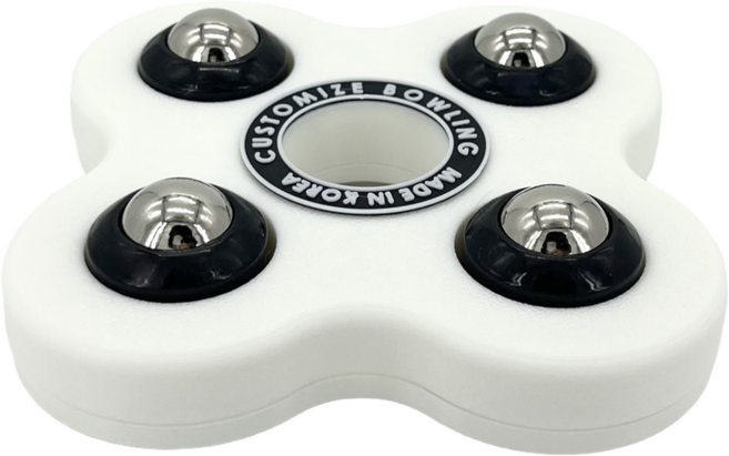 볼링공 로테이션 스피너 받침대, 1개, 블랙 베어링+화이트