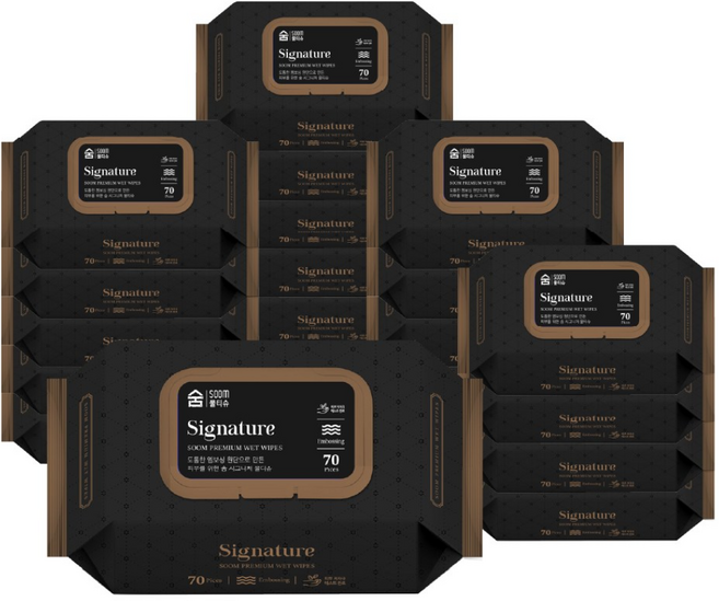 숨 시그니처 물티슈, 70매, 20개