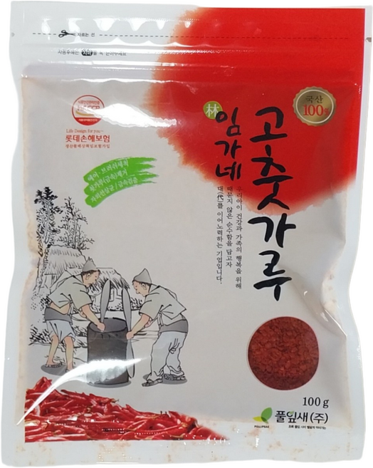 임가네 고춧가루(국산) 100g, 1개, 굵은가루