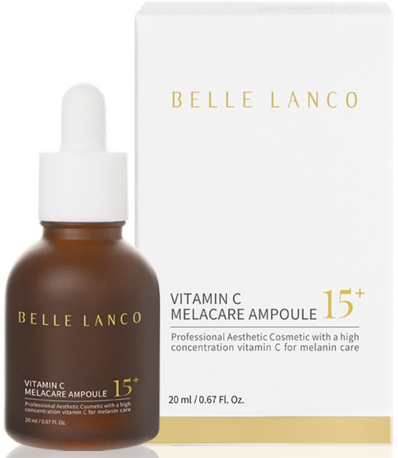 벨르랑코 멜라케어 비타민 C 앰플 20ml 1개 (고함량 순수비타민씨 기미 잡티 브트닝세럼 바르는 미백앰플)
