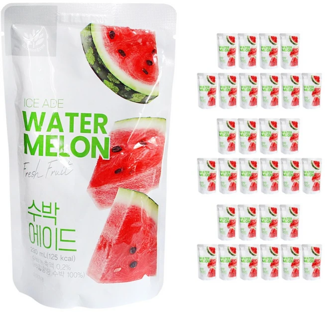 밸런스그로우 수박 에이드 (빨대포함), 30개, 230ml - 쿠팡