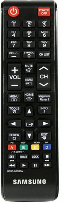삼성전자 TV 모니터 영문 리모컨 BN59-01180A, 1개