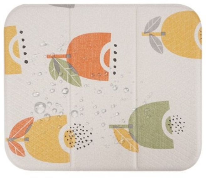 [어반굿즈] 양면 디자인 생활방수 코팅 플라워 미니 방석 매트