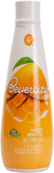 (세미) 베버시티 망고베이스 망고스무디, 1kg, 4개