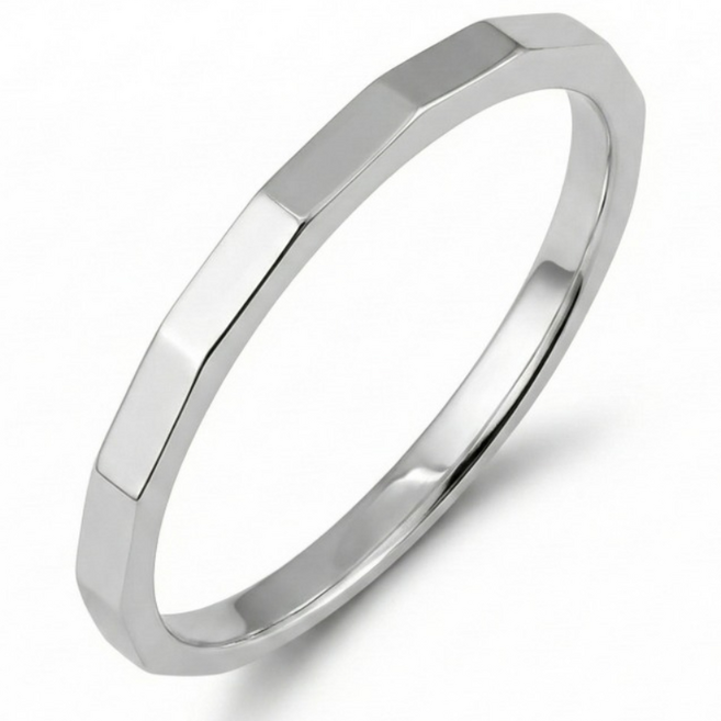 골드몬 925 실버 모던 플래이트 각 반지