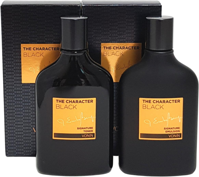 보닌 더 캐릭터 블랙 시그니처 토너 + 에멀전, 1세트