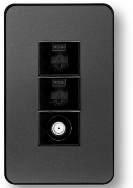 아크라이트 디아트 배선기구 45.[복합통신 1개용] 8P2구+CATV2방 메탈그레이, 1개