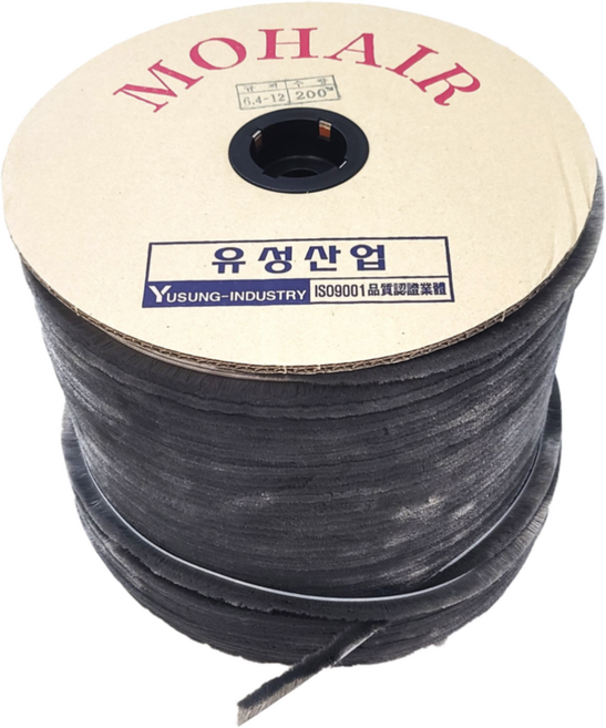 모헤어 1롤 대용량 창문 샤시 모헤어교체 샤시털 비접착 6.4mm / 6.7mm (5mm 7mm 10mm 12mm 16mm), 1개