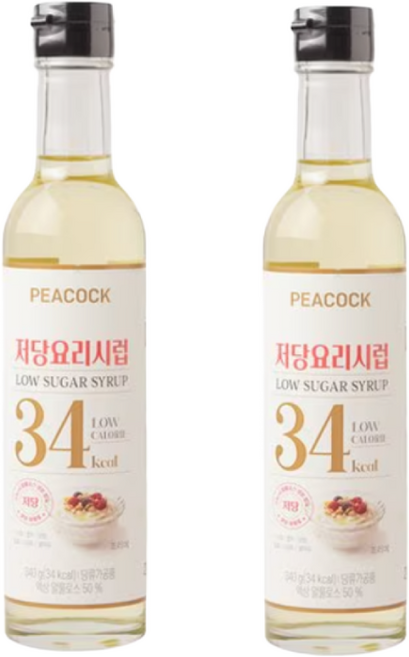 피코크 저당요리시럽, 2개, 340g