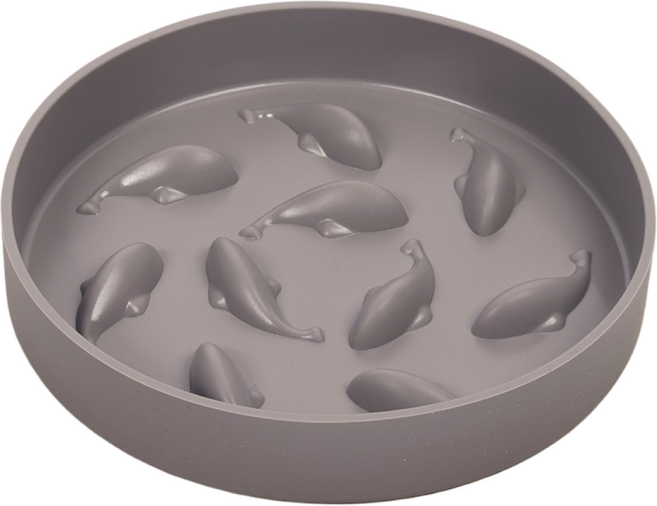 디너블 반려동물 급체방지 실리콘 슬로우 보울 간편 틈새 세척, 1개, 언더그레이