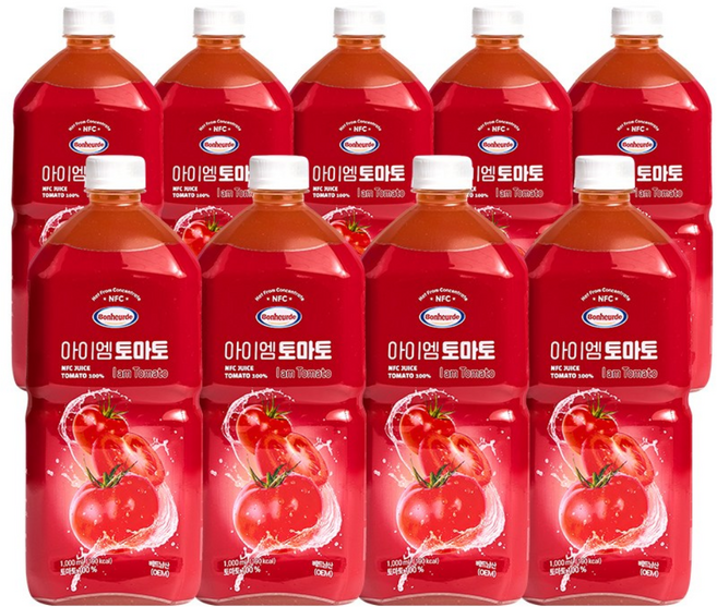 보넬드 아이엠 토마토 100% NFC 착즙주스, 9개, 1L