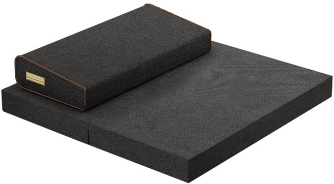 고급원단 접이식 명상 기도 수양 방석 쿠션, 블랙