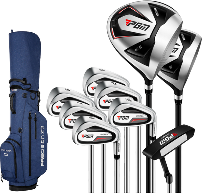 골프클럽풀세트 골프채 캐디백포함 세트 카본 스틸 남성, 캐디백+MTG051스틸남성9P
