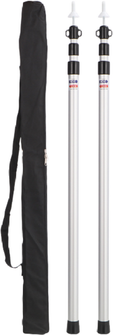 TANI 알루미늄 슬라이드 길이조절 폴대 2개 + 수납가방, 실버, 1세트