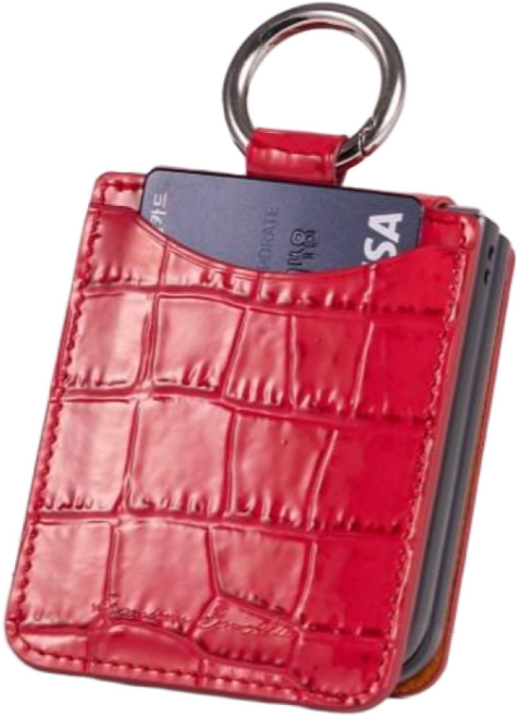 본아띠 폴라리스 소가죽 악어 힌지보호 갤럭시 Z플립 카드 지갑 핸드폰케이스