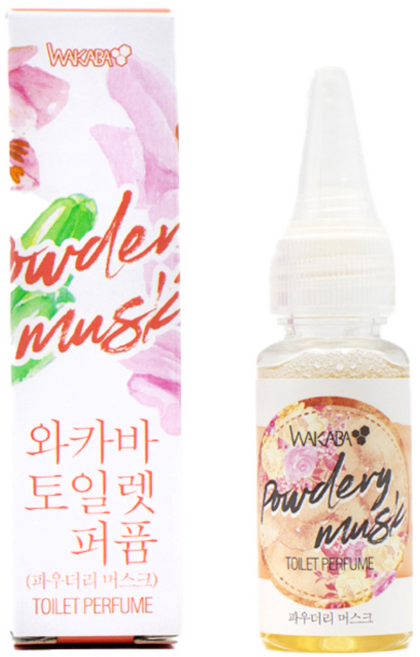 와카바 토일렛 퍼퓸, 파우더리 머스크, 1개, 20ml