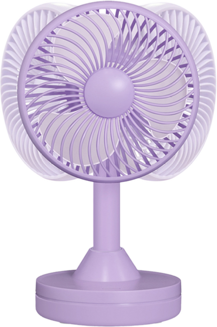 [엑스트라] 블루스톰 F18 무선 미니데스크 파스텔 선풍기(자동 회전), 옐로우