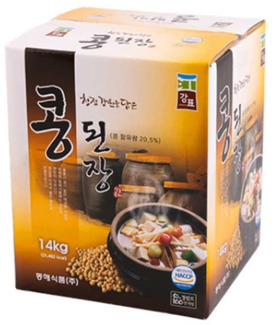 강표 콩된장 14kg / 한식 업소용 대용량, 1개