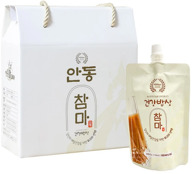 껍질 벗긴 국산 안동 참마즙 110ml 15포 고급스파우트형, 15개 - 쿠팡