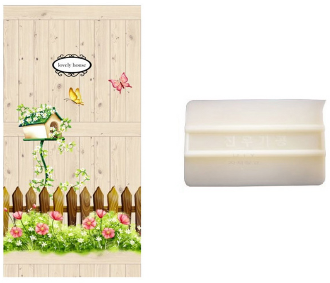 BJ그림벽지 현관문 리폼 시트지 PP81-191 + 작업 헤라 (풀 필요없음)