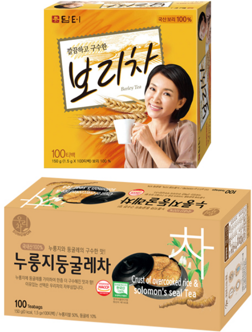 담터 보리차 100T +송원 누룽지둥굴레차 100T