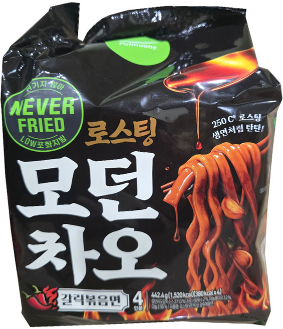 풀무원 로스팅 모던차오 갈릭볶음면 442.4g, 1개