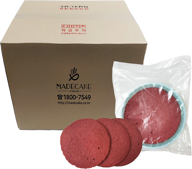 메이드케이크 케이크시트 3호 레드벨벳 박스, 16개, 410g