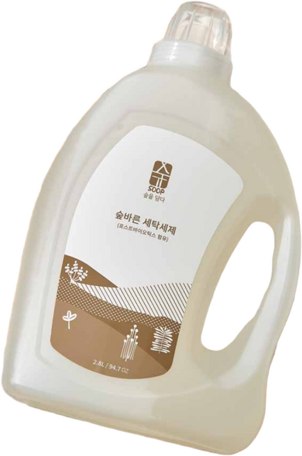 숲바른 아기 유아 대용량 세탁세제, 2.8L, 1개