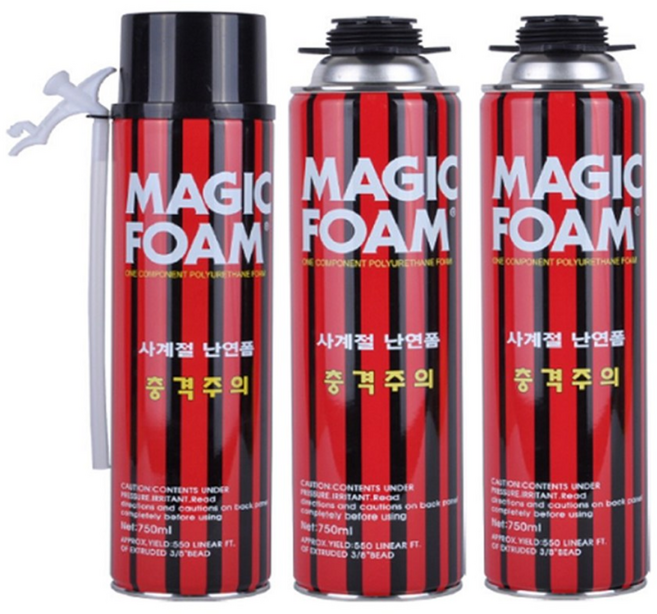 3N [3N]SH-06 고급폼건 우레탄폼폼건용 우레탄폼일회용 폼클리너 (옵션선택), 1개