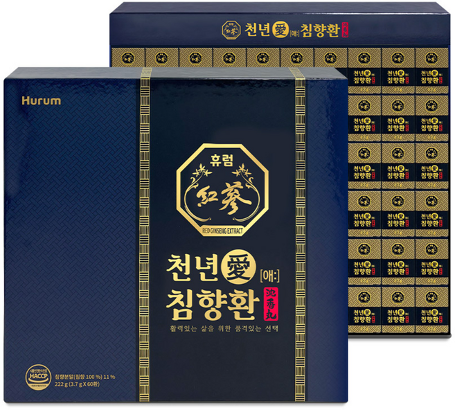 휴럼 천년애침향환, 1개, 222g