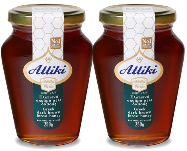 아티키 그리스 감로꿀 그릭 허니 다크브라운 꿀 250g, 2개