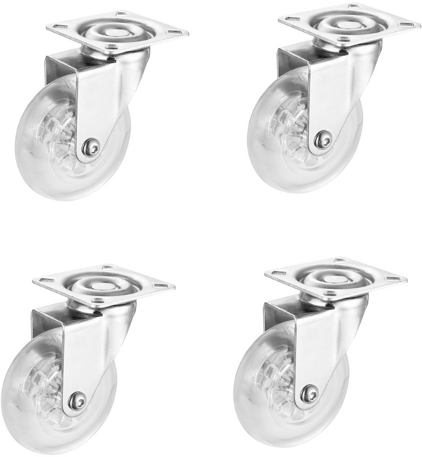 코랙코리아 무소음 인라인 우레탄 가구용 산업용 교체용 캐스터 바퀴, 1세트