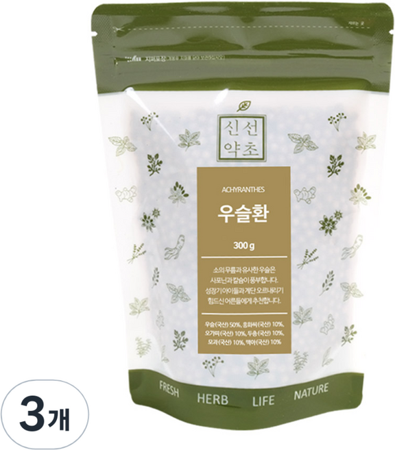 신선약초 우슬환, 3개, 300g