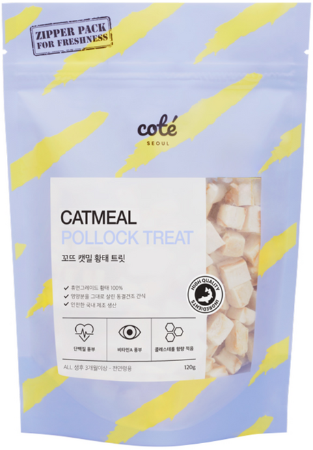 꼬뜨 캣밀 트릿 동결건조간식, 황태, 120g, 1개