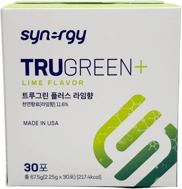 시너지 트루그린 플러스 라임향 2.25g X 30포 건강음료, 1개, 67.5g - 쿠팡