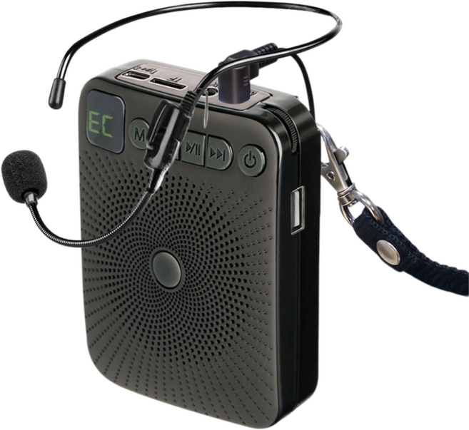 코시 강의용 마이크 충전식 확성기 휴대용 기가폰, 1개