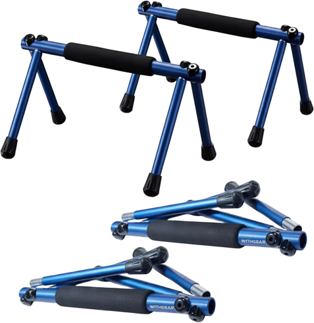 위드기어 국내 제작(국산) 푸쉬업바 PUSW1 팔굽혀펴기 스트롱 홈트레이닝 평행봉 플란체 운동 기구, 블루, 호크, 호크