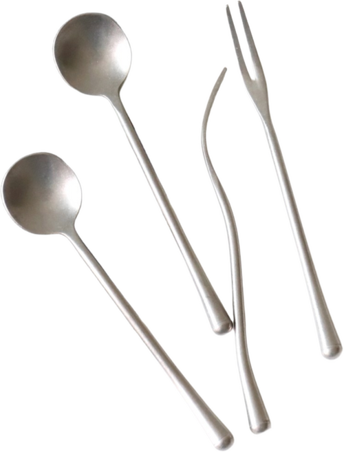 웨이브 커트러리 실버, 1개, 티스푼, silver