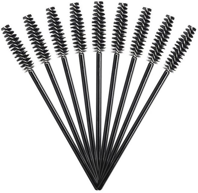 디어템 속눈썹 브러쉬 스크류 빗, 100개, 블랙