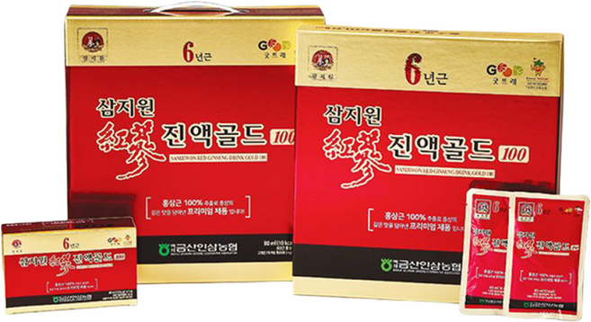 삼지원 금산인삼농협 홍삼진액골드100 30포 / 60포, 80ml X 60, 2.4L, 1개