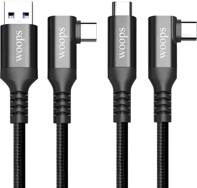 woops 오큘러스 퀘스트2 링크 케이블 USB3.2 GEN1 5Gbps 초경량, C TO A (5m woops), 1개