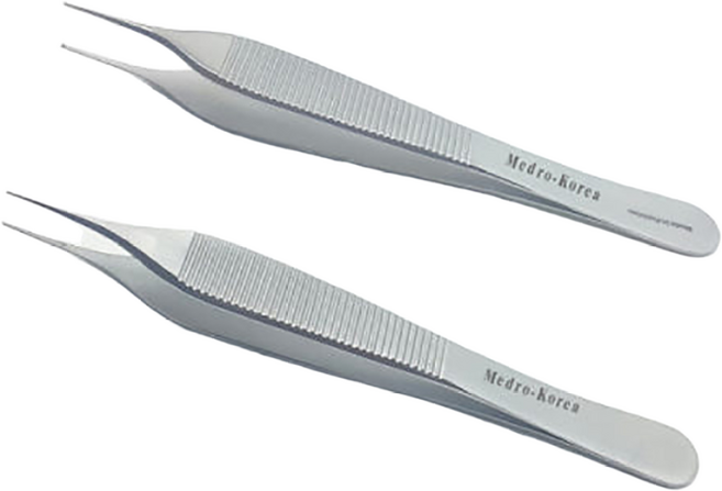 의료용 마이크로 에디슨 핀셋 0.5~0.7mm 의료용겸자 켈리포셉, 1개, 마이크로 에디슨 핀셋 유구 0.5~0.7mm