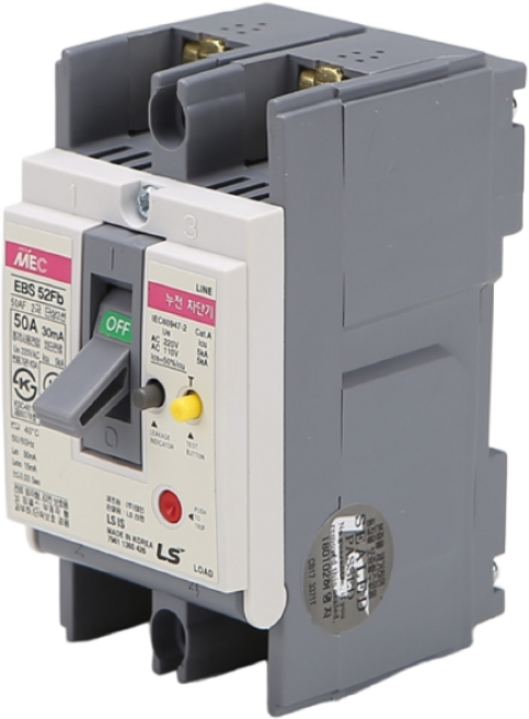 LS산전 EBS 52Fb 2P 5kA 분전반용 누전차단기, EBS 52Fb(50A), 1개