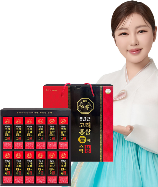 휴럼 6년근 고려홍삼애스틱, 1개, 600g