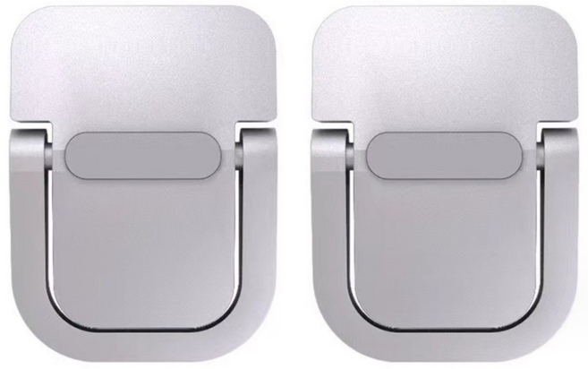 굿원 노트북 미니 받침대 부착식 킥플립 거치대, 실버, 1개