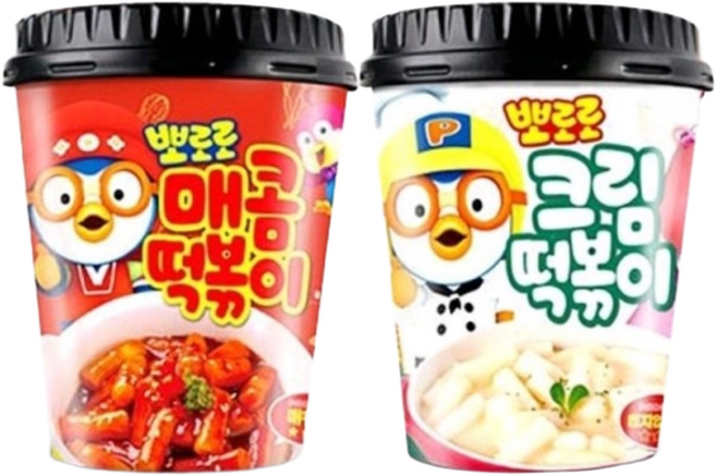 뽀로로 매콤떡복이 크림떡복이 (매콤2개+크림1개), 3개, 120g