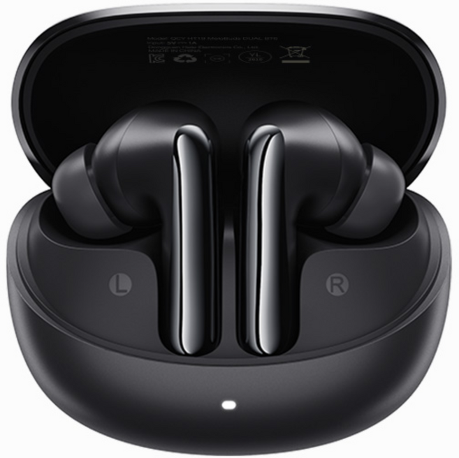 QCY HT19 멜로버즈 블루투스 6.0 무선 이어폰 게이밍 고음질 ANC 노이즈캔슬링, 블랙