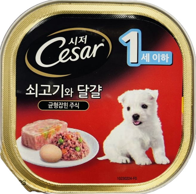 시저 반려견 주식캔, 100g, 24개